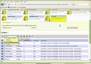 table structure navigation